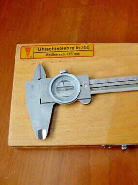 Inox L12 Dial Caliper Gauge w Original Box Uhrschieblehre Nr.155 Caliper Tool